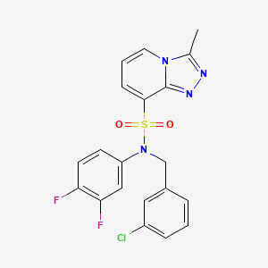 N-(3-chloro-4-fluorophenyl)-5-(3,4-dimethylisoxazol-5-yl)thiophene-2-sulfonamide