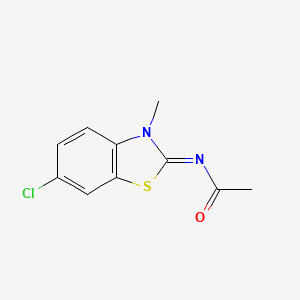 molecular formula C10H9ClN2OS B2743250 (Z)-N-(6-chloro-3-methylbenzo[d]thiazol-2(3H)-ylidene)acetamide CAS No. 476317-62-1