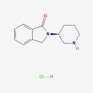 molecular formula C13H17ClN2O B2743264 (S)-2-(哌啶-3-基)异吲哚啉-1-酮盐酸盐 CAS No. 1786622-63-6