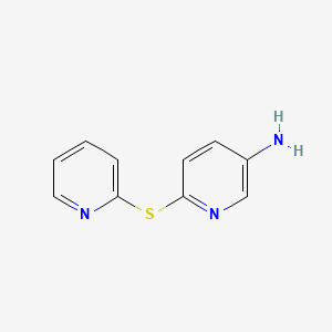 molecular formula C10H9N3S B2743265 6-(Pyridin-2-ylsulfanyl)pyridin-3-amine CAS No. 247060-76-0