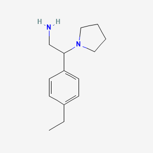 molecular formula C14H22N2 B2743266 2-(4-Ethylphenyl)-2-pyrrolidin-1-ylethanamine CAS No. 928000-69-5