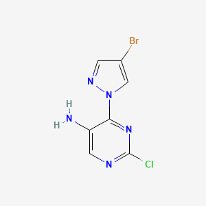 4-(4-Bromopyrazol-1-yl)-2-chloropyrimidin-5-amine