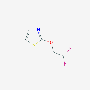 molecular formula C5H5F2NOS B2743280 2-(2,2-Difluoroethoxy)-1,3-thiazole CAS No. 2201425-56-9