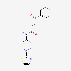 molecular formula C18H21N3O2S B2743287 4-oxo-4-phenyl-N-(1-(thiazol-2-yl)piperidin-4-yl)butanamide CAS No. 1448033-31-5