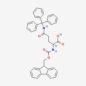 molecular formula C39H34N2O5 B2743293 2-(9H-fluoren-9-ylmethoxycarbonylamino)-5-oxo-5-(tritylamino)pentanoic acid CAS No. 205812-12-0