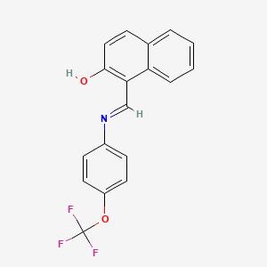 molecular formula C18H12F3NO2 B2743305 1-(((4-(三氟甲氧基)苯基)氨基)甲亚甲基)萘-2-酮 CAS No. 1274948-36-5
