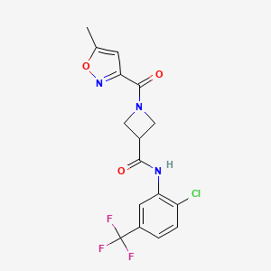 N-[2-chloro-5-(trifluoromethyl)phenyl]-1-(5-methyl-1,2-oxazole-3-carbonyl)azetidine-3-carboxamide