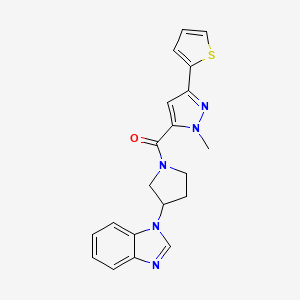 (3-(1H-benzo[d]imidazol-1-yl)pyrrolidin-1-yl)(1-methyl-3-(thiophen-2-yl)-1H-pyrazol-5-yl)methanone