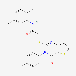 N-(2,5-dimethylphenyl)-2-[[3-(4-methylphenyl)-4-oxo-6,7-dihydrothieno[3,2-d]pyrimidin-2-yl]sulfanyl]acetamide