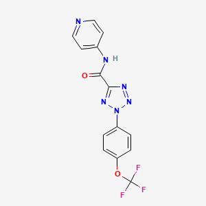 molecular formula C14H9F3N6O2 B2743318 N-(pyridin-4-yl)-2-(4-(trifluoromethoxy)phenyl)-2H-tetrazole-5-carboxamide CAS No. 1396746-32-9