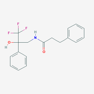 molecular formula C18H18F3NO2 B2743324 3-苯基-N-(3,3,3-三氟-2-羟基-2-苯基丙基)丙酰胺 CAS No. 1351622-88-2