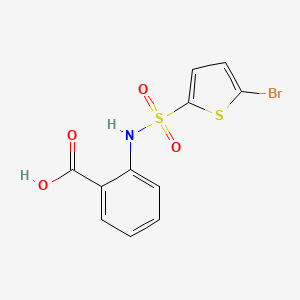 molecular formula C11H8BrNO4S2 B2743327 2-(5-Bromothiophene-2-sulfonamido)benzoic acid CAS No. 326916-72-7