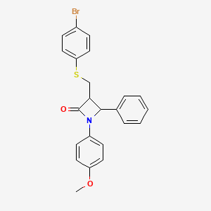 3-{[(4-Bromophenyl)sulfanyl]methyl}-1-(4-methoxyphenyl)-4-phenyl-2-azetanone