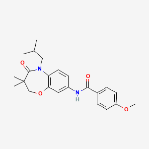 N-(5-isobutyl-3,3-dimethyl-4-oxo-2,3,4,5-tetrahydrobenzo[b][1,4]oxazepin-8-yl)-4-methoxybenzamide