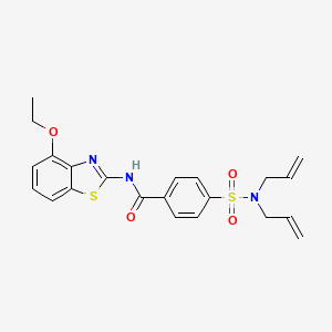 molecular formula C22H23N3O4S2 B2743335 4-(N,N-diallylsulfamoyl)-N-(4-ethoxybenzo[d]thiazol-2-yl)benzamide CAS No. 476625-95-3