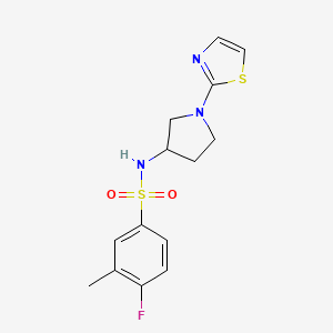 4-fluoro-3-methyl-N-(1-(thiazol-2-yl)pyrrolidin-3-yl)benzenesulfonamide