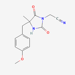 2-{4-[(4-Methoxyphenyl)methyl]-4-methyl-2,5-dioxoimidazolidin-1-yl}acetonitrile