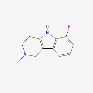 molecular formula C12H13FN2 B2743340 6-fluoro-2-methyl-2,3,4,5-tetrahydro-1H-pyrido[4,3-b]indole CAS No. 1060980-59-7
