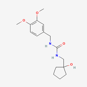 molecular formula C16H24N2O4 B2743342 1-(3,4-Dimethoxybenzyl)-3-((1-hydroxycyclopentyl)methyl)urea CAS No. 1234980-52-9