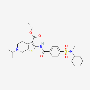 Ethyl 2-[(4-{[cyclohexyl(methyl)amino]sulfonyl}benzoyl)amino]-6-isopropyl-4,5,6,7-tetrahydrothieno[2,3-c]pyridine-3-carboxylate