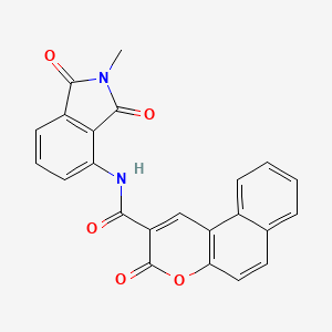 molecular formula C23H14N2O5 B2743345 N-(2-methyl-1,3-dioxoisoindolin-4-yl)-3-oxo-3H-benzo[f]chromene-2-carboxamide CAS No. 683232-50-0