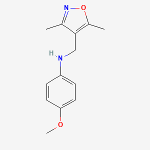 molecular formula C13H16N2O2 B2743357 N-[(3,5-dimethyl-1,2-oxazol-4-yl)methyl]-4-methoxyaniline CAS No. 303985-47-9