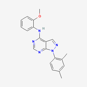molecular formula C20H19N5O B2743363 1-(2,4-二甲基苯基)-N-(2-甲氧基苯基)-1H-吡唑并[3,4-d]嘧啶-4-胺 CAS No. 393785-50-7