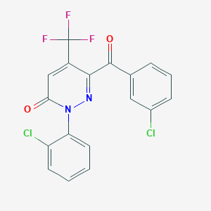 6-(3-Chlorobenzoyl)-2-(2-chlorophenyl)-5-(trifluoromethyl)pyridazin-3-one