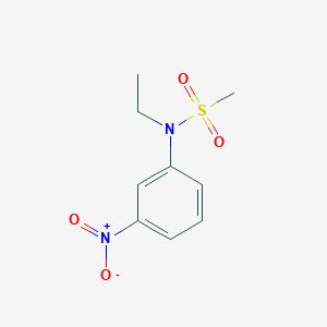 molecular formula C9H12N2O4S B2743376 N-ethyl-N-(3-nitrophenyl)methanesulfonamide CAS No. 1820665-16-4