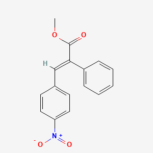 molecular formula C16H13NO4 B2743379 methyl (2E)-3-(4-nitrophenyl)-2-phenylacrylate CAS No. 42443-21-0