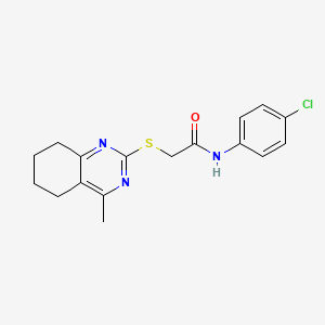 N-(4-chlorophenyl)-2-[(4-methyl-5,6,7,8-tetrahydroquinazolin-2-yl)sulfanyl]acetamide