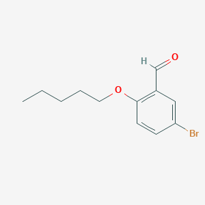 molecular formula C12H15BrO2 B2743400 5-Bromo-2-(pentyloxy)benzaldehyde CAS No. 102684-67-3; 861408-96-0