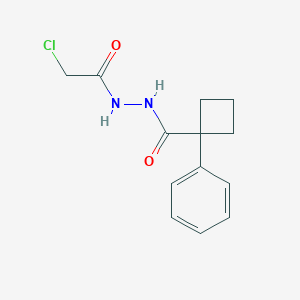 molecular formula C13H15ClN2O2 B2743402 N'-(2-Chloroacetyl)-1-phenylcyclobutane-1-carbohydrazide CAS No. 2224384-17-0