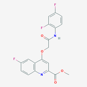 Methyl 4-(2-((2,4-difluorophenyl)amino)-2-oxoethoxy)-6-fluoroquinoline-2-carboxylate