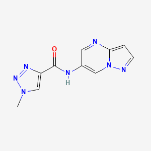 molecular formula C10H9N7O B2743418 1-methyl-N-(pyrazolo[1,5-a]pyrimidin-6-yl)-1H-1,2,3-triazole-4-carboxamide CAS No. 2034449-45-9