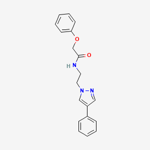 molecular formula C19H19N3O2 B2743419 2-苯氧基-N-(2-(4-苯基-1H-吡唑-1-基)乙基)乙酰胺 CAS No. 2034553-60-9