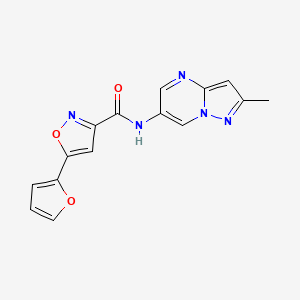 5-(furan-2-yl)-N-(2-methylpyrazolo[1,5-a]pyrimidin-6-yl)isoxazole-3-carboxamide