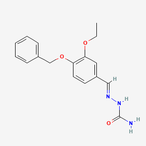 molecular formula C17H19N3O3 B2743429 (2E)-2-[4-(benzyloxy)-3-ethoxybenzylidene]hydrazinecarboxamide CAS No. 301350-33-4