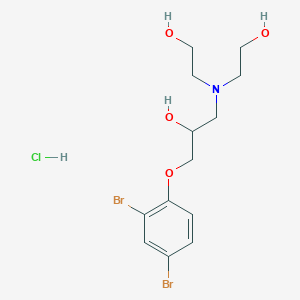 molecular formula C13H20Br2ClNO4 B2743439 2,2'-((3-(2,4-二溴苯氧基)-2-羟基丙基)氮亚基)二乙醇盐酸盐 CAS No. 1184989-66-9