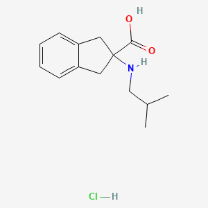 2-(Isobutylamino)-2,3-dihydro-1H-indene-2-carboxylic acid hydrochloride