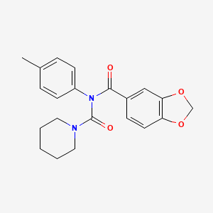 N-(benzo[d][1,3]dioxole-5-carbonyl)-N-(p-tolyl)piperidine-1-carboxamide