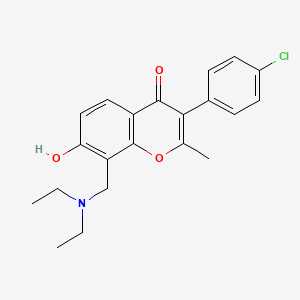 3-(4-chlorophenyl)-8-[(diethylamino)methyl]-7-hydroxy-2-methyl-4H-chromen-4-one