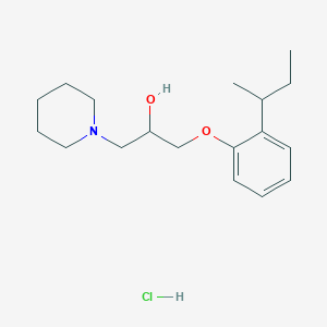 molecular formula C18H30ClNO2 B2743453 1-(2-(正丁基)苯氧基)-3-(哌啶-1-基)丙醇盐酸盐 CAS No. 1215804-97-9