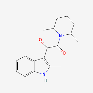molecular formula C18H22N2O2 B2743454 1-(2,6-二甲基哌啶-1-基)-2-(2-甲基-1H-吲哚-3-基)乙烷-1,2-二酮 CAS No. 852368-48-0