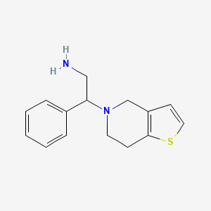 molecular formula C15H18N2S B2743456 2-phenyl-2-{4H,5H,6H,7H-thieno[3,2-c]pyridin-5-yl}ethan-1-amine CAS No. 1016700-64-3
