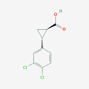 molecular formula C10H8Cl2O2 B2743458 (1R,2R)-2-(3,4-dichlorophenyl)cyclopropane-1-carboxylic acid CAS No. 842119-90-8