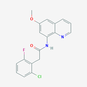 molecular formula C18H14ClFN2O2 B2743464 2-(2-chloro-6-fluorophenyl)-N-(6-methoxyquinolin-8-yl)acetamide CAS No. 1207035-15-1