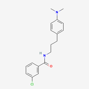 molecular formula C18H21ClN2O B2743465 3-氯-N-(3-(4-(二甲胺)苯基)丙基)苯甲酰胺 CAS No. 953197-15-4