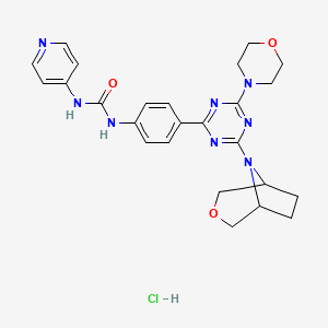 molecular formula C25H29ClN8O3 B2743481 PKI-179 hydrochloride CAS No. 1463510-35-1