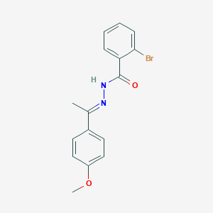 molecular formula C16H15BrN2O2 B274349 2-bromo-N'-[(1E)-1-(4-methoxyphenyl)ethylidene]benzohydrazide 